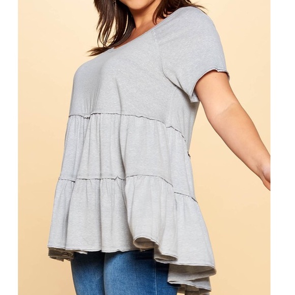 Callie Babydoll Top~Plus - Picture 3 of 5